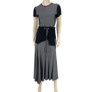 Joseph Ribkoff Asymmetrical Striped Midi Dress Sz 8